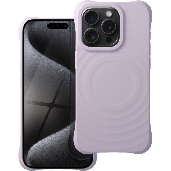 Silicone Zephyr Mag Cover Compatible With Magsafe Do Iphone 15 Pro Lilac OEM