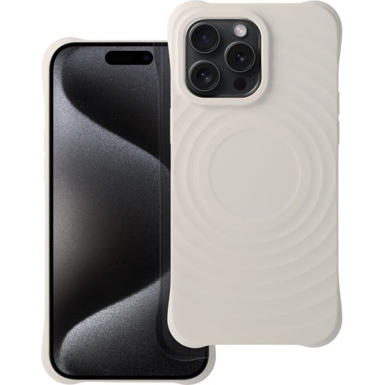 Silicone Zephyr Mag Cover Compatible With Magsafe Do Iphone 15 White OEM