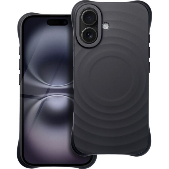 Silicone Zephyr Mag Cover Compatible With Magsafe Do Iphone 16 Black OEM