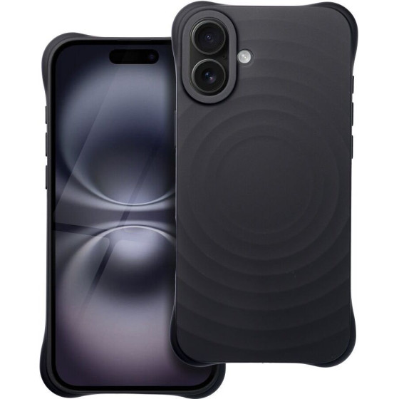 Silicone Zephyr Mag Cover Compatible With Magsafe Do Iphone 16 Plus Black OEM