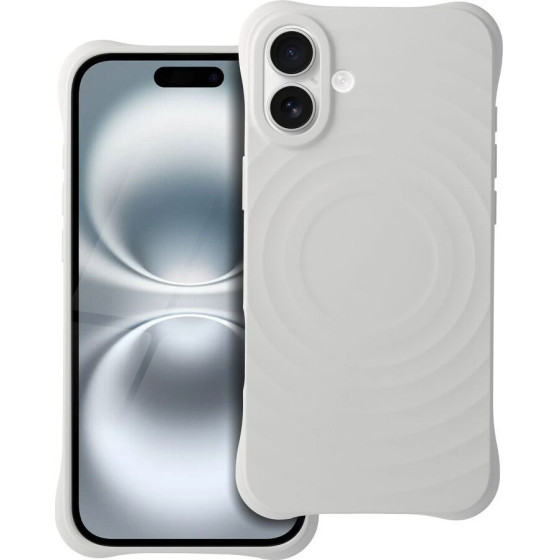 Silicone Zephyr Mag Cover Compatible With Magsafe Do Iphone 16 Plus White OEM