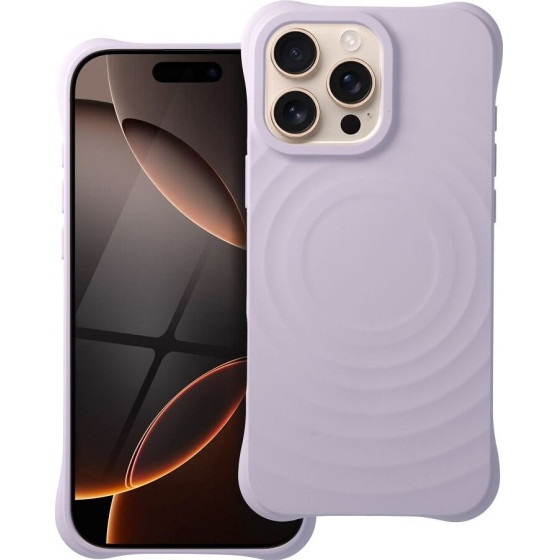 Silicone Zephyr Mag Cover Compatible With Magsafe Do Iphone 16 Pro Max Lilac OEM