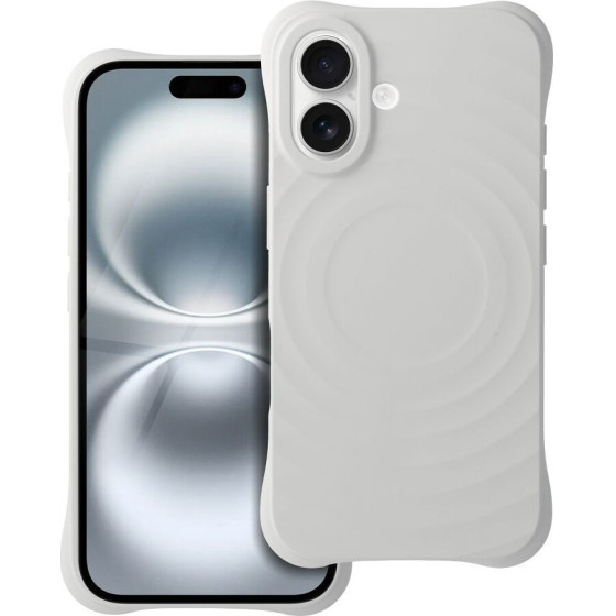 Silicone Zephyr Mag Cover Compatible With Magsafe Do Iphone 16 White OEM