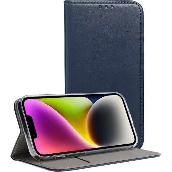 Smart Magneto Book Case For Iphone 14 Plus Navy OEM