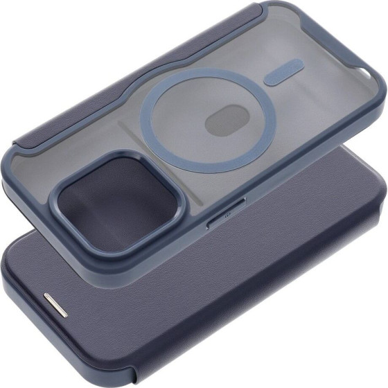 Ssmart Mag Book Case Compatible With Magsafe For Iphone 15 Pro Blue OEM
