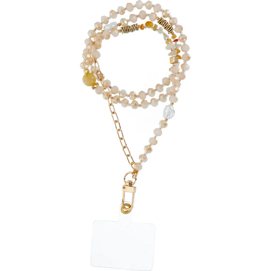 Stone Pendant For The Phone / Cord Length 82cm (41cm In The loop) / On Neck - Orange OEM