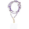 Stone Pendant For The Phone / Cord Length 82cm (41cm In The loop) / On Neck - Purple OEM