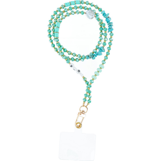 Stone Pendant For The Phone / Cord Length 82cm (41cm In The loop) / On Neck - Turquoise OEM