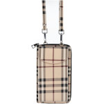 Stylish Bag For Mobile Phone Beige Check OEM