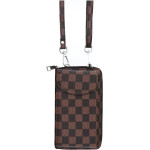Stylish Bag For Mobile Phone Chocolate Check OEM