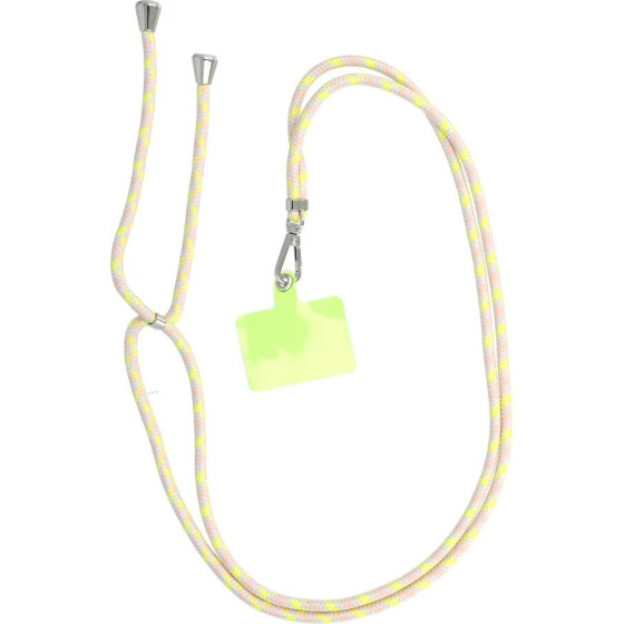 Swing (6mm) Pendant For The Phone With Adjustable Length / Cord Length 165cm (Max 82.5cm In The loop) / On The Shoulder Or Neck - gray-Yellow OEM