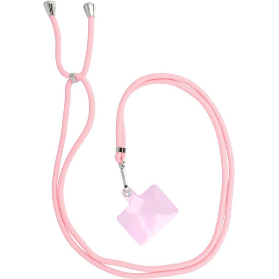 Swing (6mm) Pendant For The Phone With Adjustable Length / Cord Length 165cm (Max 82.5cm In The loop) / On The Shoulder Or Neck - Lite Pink OEM