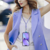 Swing (6mm) Pendant For The Phone With Adjustable Length / Cord Length 165cm (Max 82.5cm In The loop) / On The Shoulder Or Neck - White - Purple OEM