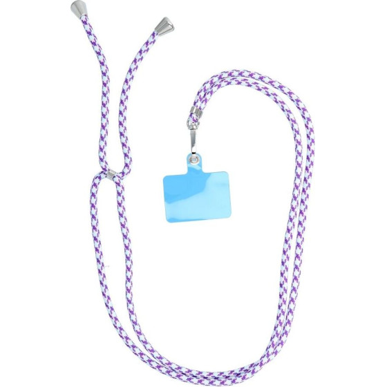 Swing (6mm) Pendant For The Phone With Adjustable Length / Cord Length 165cm (Max 82.5cm In The loop) / On The Shoulder Or Neck - White - Purple OEM
