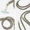 Swing (8mm) Pendant For The Phone With Adjustable Length / Cord Length 165cm (Max 82.5cm In The loop) / On The Shoulder Or Neck - grey-green-Pink OEM