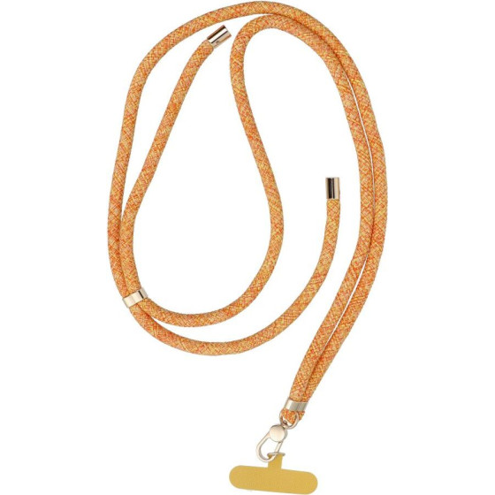Swing (8mm) Pendant For The Phone With Adjustable Length / Cord Length 165cm (Max 82.5cm In The loop) / On The Shoulder Or Neck - orange-White OEM