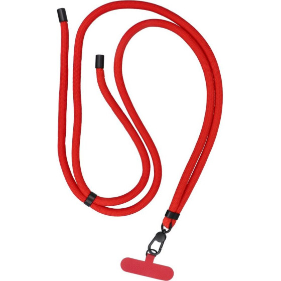 Swing (8mm) Pendant For The Phone With Adjustable Length / Cord Length 165cm (Max 82.5cm In The loop) / On The Shoulder Or Neck - Red OEM