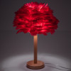 Table Lamp Bedside Feather Art Deco Red Cbdph OEM