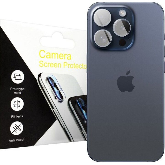 Tempered Glass For Camera Lens - For App Ipho 15 Pro OEM