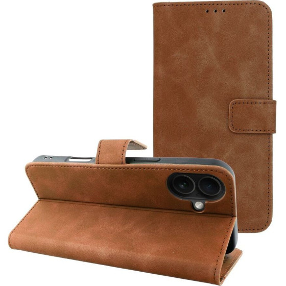 Tender Book Case For Iphone 16 Plus ( 6.7 Brown OEM