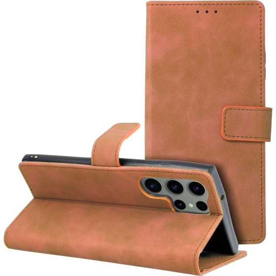 Tender Book Case For Samsung S23 Ultra Brown OEM