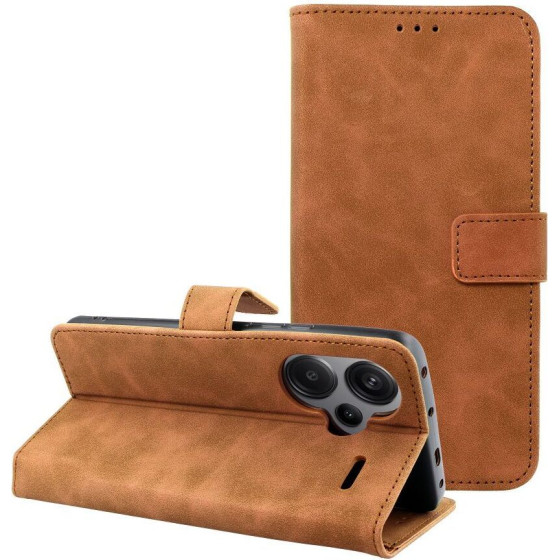 Tender Book Case For Xiaomi Redmi Note 13 Pro Plus 5G Brown OEM