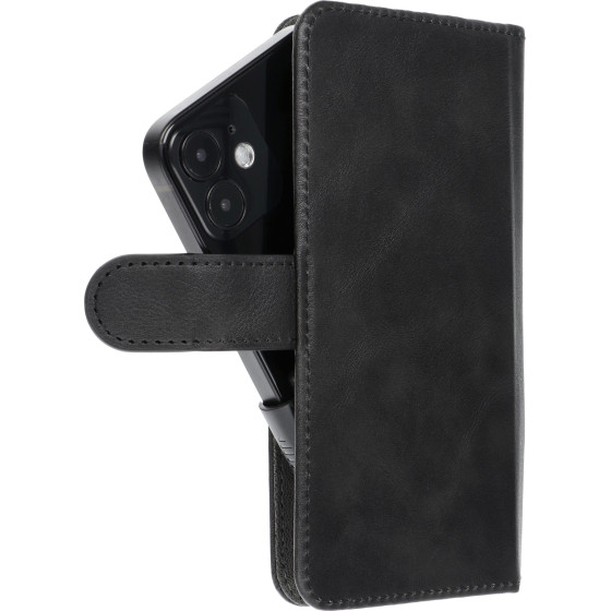 Universal Book Case Common Size S For Iphone 12 / 13 / Samsung S6 / A5 2016 / Xcover 4 / S22 / Huawei P8 2017 Black OEM