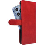 Universal Book Case Common Size S For Iphone 12 / 13 / Samsung S6 / A5 2016 / Xcover 4 / S22 / Huawei P8 2017 Red OEM