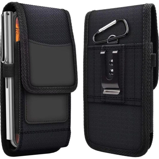 Vertical Universal Case Oxford Model 3 For Iphone 11 / 11 Pro / 12 / 12 Pro / 13 / 13 Pro / Samsung A10 / A41 / A50 / A51 / Huawei P30 Lite / P40 / P8 / P9 Lite Black OEM