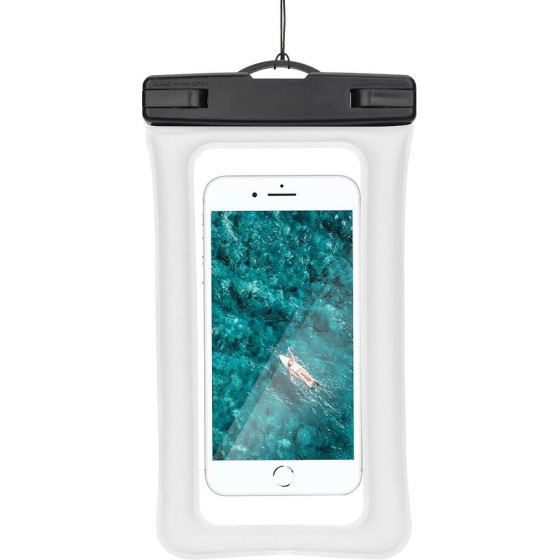 Waterproof Bag For Mobile Phone With Plastic Closing Airbag Creamy White OEM