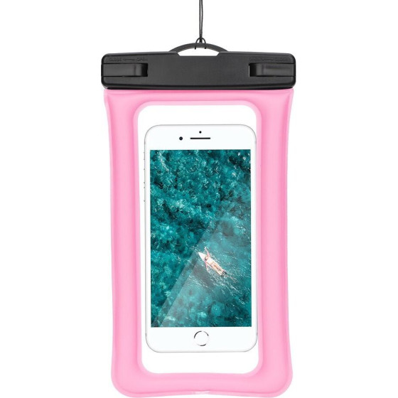 Waterproof Bag For Mobile Phone With Plastic Closing Airbag Pink OEM