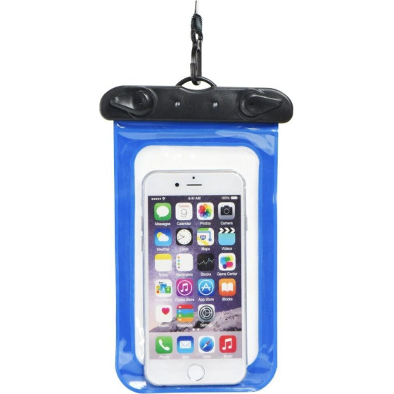 Waterproof Bag For Mobile Phone With Plastic Closing Blue OEM