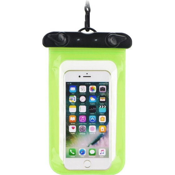 Waterproof Bag For Mobile Phone With Plastic Closing Green OEM