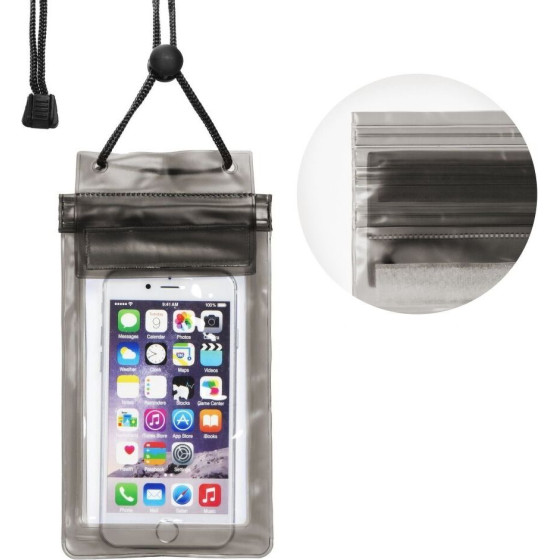 Waterproof Bag For Mobile Phone With Zipper Closing Black OEM