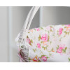 Willow Basket With Printing Fabric FSBKT-037-1 White OEM