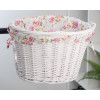 Willow Basket With Printing Fabric FSBKT-037-1 White OEM