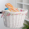 Willow Basket With Printing Fabric FSBKT-037-1 White OEM