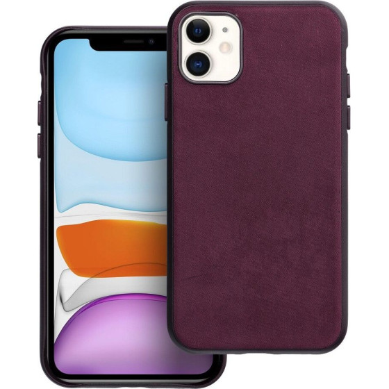 Woven Mag Cover Case Compatible With Magsafe For Iphone 11 Burgundy OEM