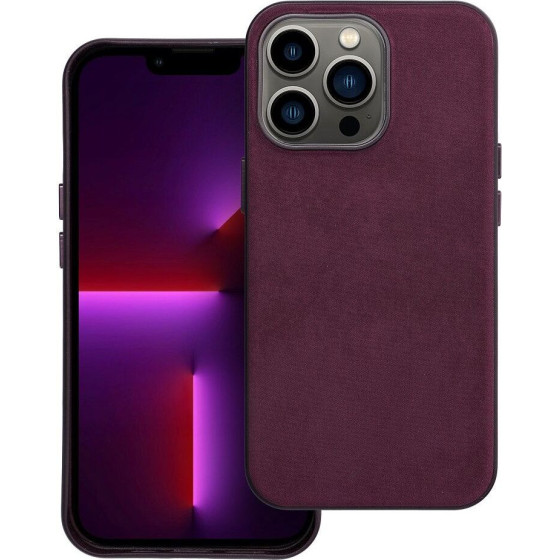 Woven Mag Cover Case Compatible With Magsafe For Iphone 13 Pro Burgundy OEM