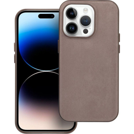 Woven Mag Cover Case Compatible With Magsafe For Iphone 14 Pro Light Brown OEM