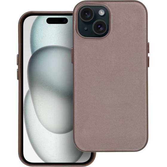 Woven Mag Cover Case Compatible With Magsafe For Iphone 15 Light Brown OEM