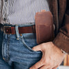 Royal Crazy Horse - Leather Universal pull-Up Pocket / Brown - Size L - Iphone 6 / 7 / 8 OEM