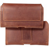 Royal Crazy Horse Universal Horizontal Leather Belt Holster Size 3XL For Umidigi Bison 2 Pro / GT2 Pro 5G / X10 Pro / 202 Doogee S98 / S96 Pro / S88 Pro / S58 Pro 6 / S40 Pro Hammer Blade 5G / Iron 3 / Blade 3 Cat S53 Brown OEM
