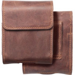 Royal Crazy Horse Universal Horizontal Leather Belt Holster Size V For Samsung Flip 1 / 2 / 3 / 4 / Huawei P50 Pocket / Motorola Razr 5G Brown OEM