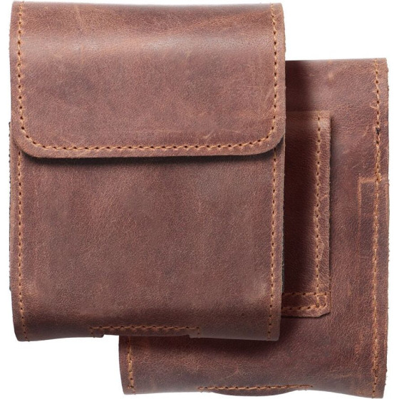 Royal Crazy Horse Universal Horizontal Leather Belt Holster Size V For Samsung Flip 1 / 2 / 3 / 4 / Huawei P50 Pocket / Motorola Razr 5G Brown OEM
