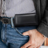 Royal Universal Horizontal Leather Belt Holster Size 2XL For Samsung A21s / S20 Ultra / S21 Ultra / A70 / A71 / Xiaomi Redmi 9 / Huawei P Smart Pro Black OEM