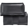 Royal Universal Horizontal Leather Belt Holster Size L For Iphone 12 / 12 Pro / 13 / 13 Pro / 14 / 14 Pro / Samsung S10 / S20 / S21 / A40 / Huawei P8 Lite / P30 / P40 / P9 Lite Black OEM
