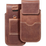 Royal Crazy Horse - Leather Universal Flap Pocket / Brown - Size M - Iphone 5 / Nokia S5610 / Lumia 230 OEM