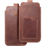 Royal Crazy Horse - Leather Universal pull-Up Pocket / Brown - Size 2XL+Wide - Samsung A12 / Note 9 / Xiaomi Redmi Note 10 Pro OEM