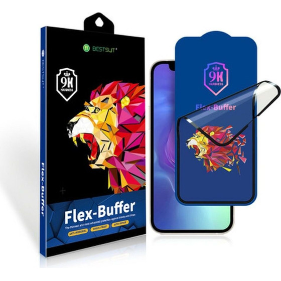 Bestsuit Flex-Buffer Hybrid Glass 5D with antibacterial Biomaster coating for Apple iPhone 13 mini BLACK